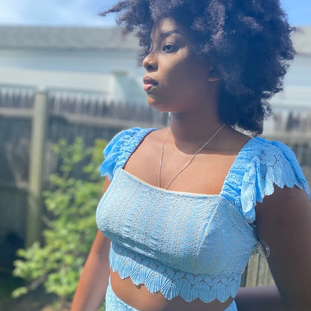 Blue Lace Skirt Set - Picture 7 of 7